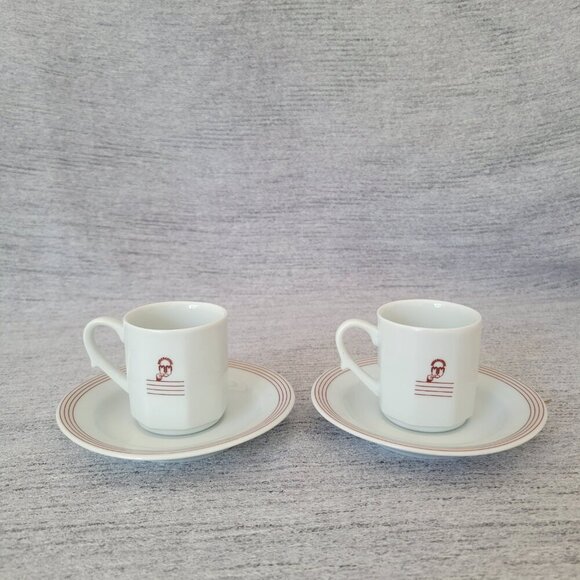 Set of 2 Kutahya Kurukahveci Turkish Porcelain  Coffee/Espresso Cup & Saucer - Picture 6 of 8